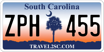 SC license plate ZPH455