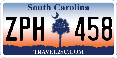 SC license plate ZPH458