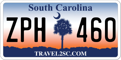 SC license plate ZPH460
