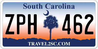 SC license plate ZPH462