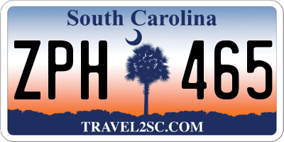 SC license plate ZPH465
