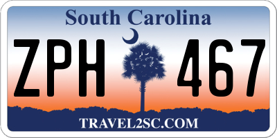 SC license plate ZPH467