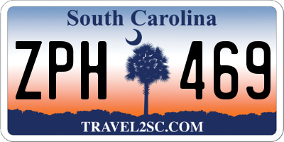 SC license plate ZPH469