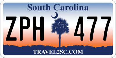 SC license plate ZPH477