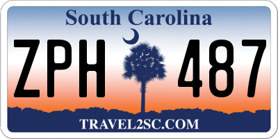 SC license plate ZPH487