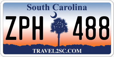 SC license plate ZPH488