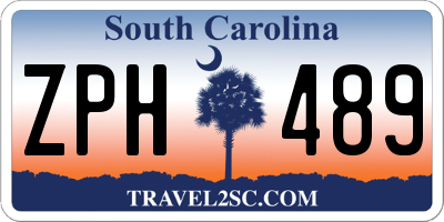 SC license plate ZPH489