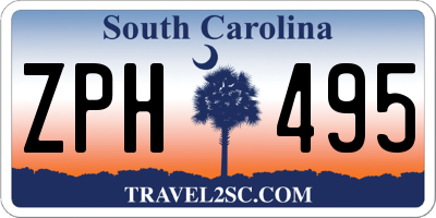 SC license plate ZPH495