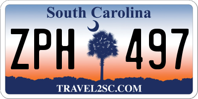 SC license plate ZPH497