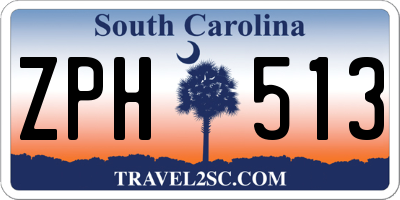 SC license plate ZPH513