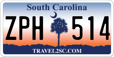 SC license plate ZPH514
