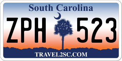 SC license plate ZPH523