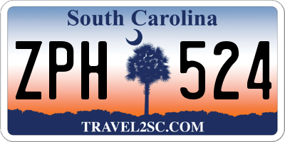 SC license plate ZPH524