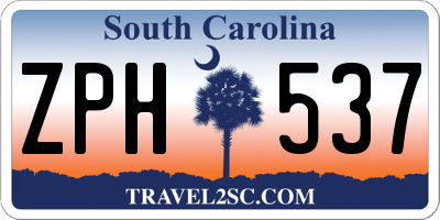 SC license plate ZPH537