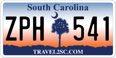 SC license plate ZPH541