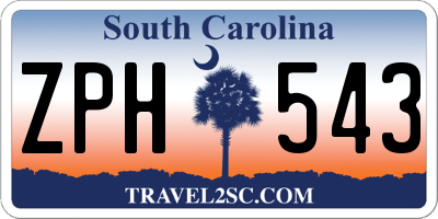 SC license plate ZPH543