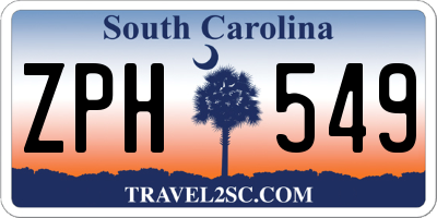 SC license plate ZPH549