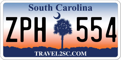SC license plate ZPH554