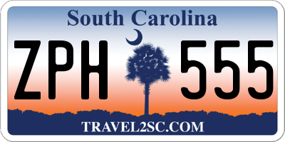 SC license plate ZPH555