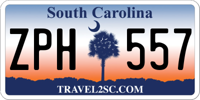 SC license plate ZPH557