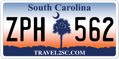 SC license plate ZPH562