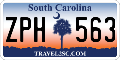 SC license plate ZPH563