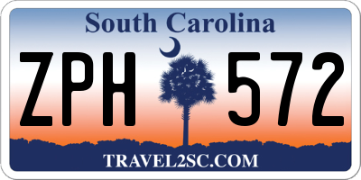 SC license plate ZPH572