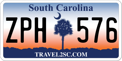 SC license plate ZPH576