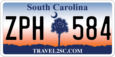 SC license plate ZPH584