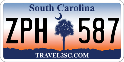 SC license plate ZPH587