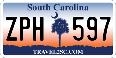SC license plate ZPH597