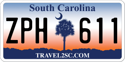 SC license plate ZPH611