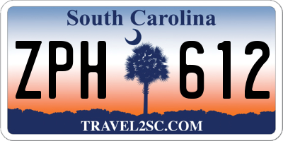SC license plate ZPH612