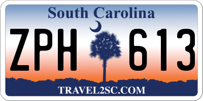 SC license plate ZPH613