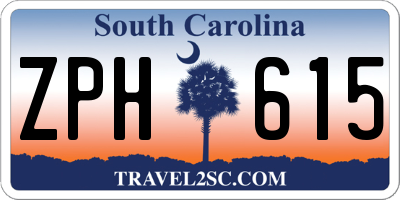 SC license plate ZPH615