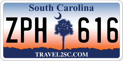 SC license plate ZPH616