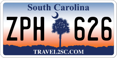 SC license plate ZPH626