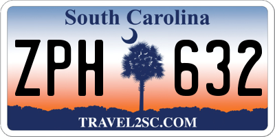SC license plate ZPH632