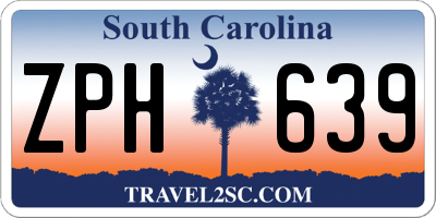 SC license plate ZPH639