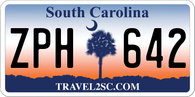 SC license plate ZPH642