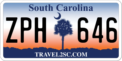 SC license plate ZPH646