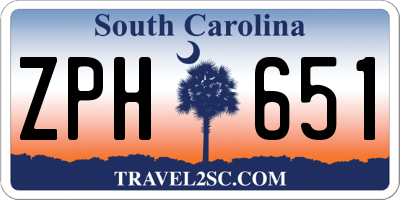 SC license plate ZPH651