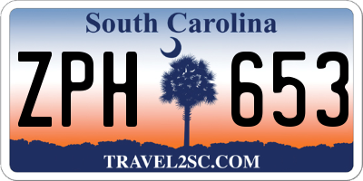 SC license plate ZPH653
