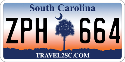 SC license plate ZPH664