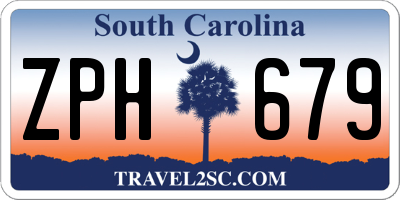 SC license plate ZPH679