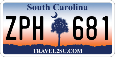 SC license plate ZPH681