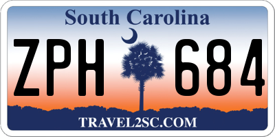 SC license plate ZPH684