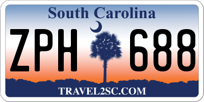 SC license plate ZPH688