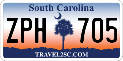 SC license plate ZPH705