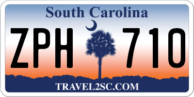 SC license plate ZPH710